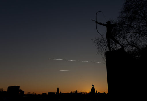 Dresden und Elbe im Sonnenuntergang von Yvonne Dachwitz